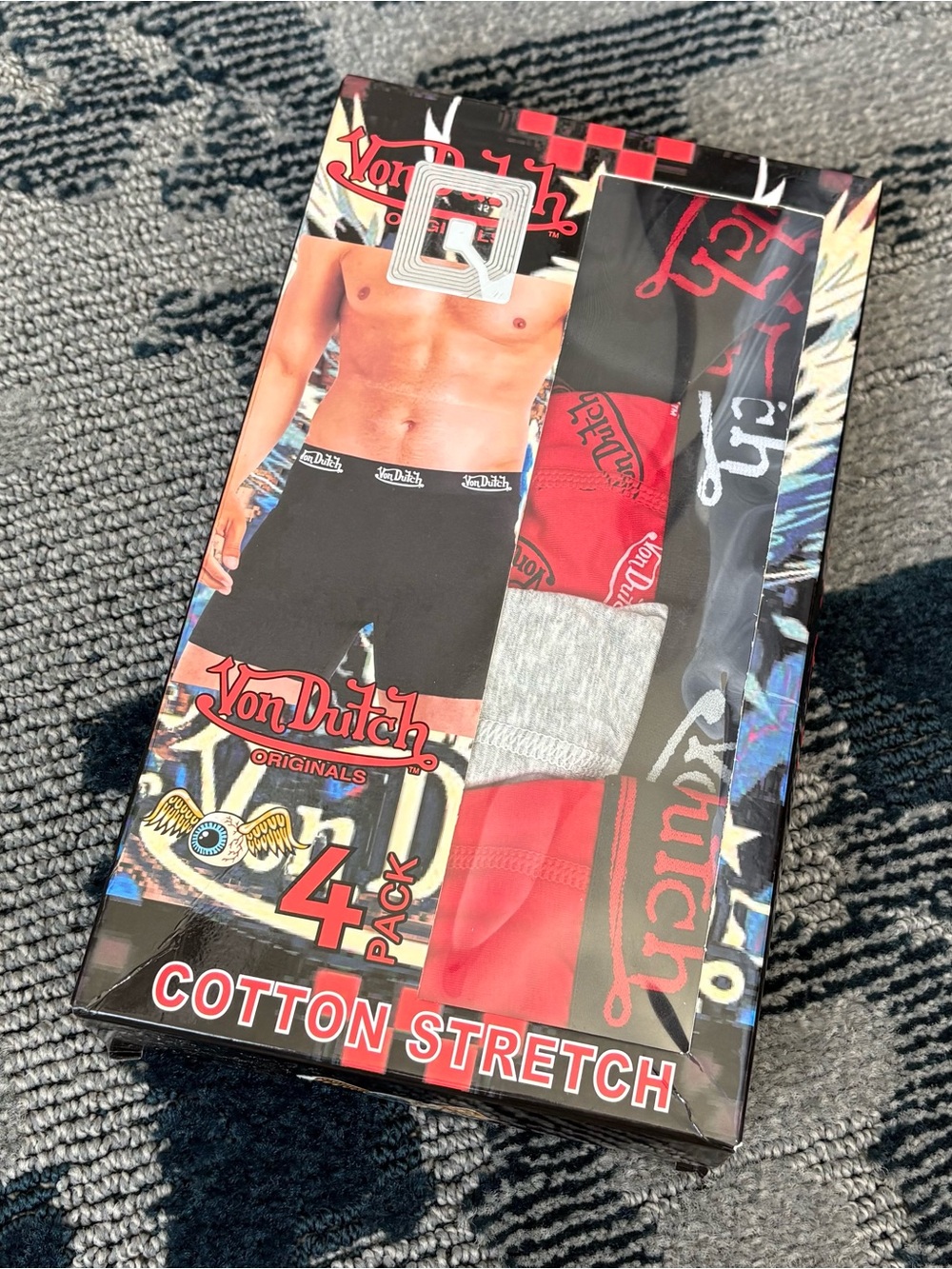 VON DUTCH Originals 4 Pack Boxer Brief Underwear Sz M. MSRP $52.